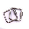 BT-510 Retail Industry Custom 3.5mm Stainless Steel 304 Carabiner Hook Screw Square Quick Link