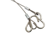 Stainless Steel Safety Braided Cable Sling Coated Carabiner Hook Wire Rope With Loop Ends