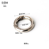 BT-56 Zinc Alloy Sliver Gun Key Metal Circle Snap Clip Hook O-ring Spring Gate Round Hook Carabiner Bag Hardware Accessories 50m