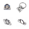Stainless Steel Aisi304 Square Eye Plate With Ring Hitching Ring Lag in China Carabiner Rigging