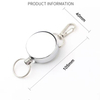 Retractable Badge Holder Reel Well Metal ID Badge Holder with Belt Clip Key Ring for Name Card Keychain