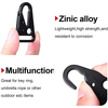 BT-Z012 1'' Zinc Alloy 25mm Olecranon Sling Clips Black Carabiner Hk Clip Swivel Snap Hook for Bags Webbing Metal Buckle Hooks