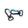 4KN Carabiner Spring Aluminum 7075 Dog Leash Swivel Carabiner Black Webbing Metal Swivel Eye Bolt Snap Hooks