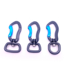 4KN Carabiner Spring Aluminum 7075 Dog Leash Swivel Carabiner Black Webbing Metal Swivel Eye Bolt Snap Hooks