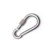Stainless Steel Snap Hook with Screw Lock Heavy Duty Spring Buckle for Rock Climbing,Outdoor