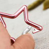 Fashion Style Colorful Aluminum Snap Hook Small Multi-function Star Shape Lightweight Carabiner Clip