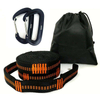 BT-S02 Double & Single Travel Camping 10 Loop Heavy Duty 5KN Carabiner Adjustable Hammock Nylon Tree Straps Set
