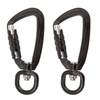 BT-A13301+C Black Classic Aviation Safety Carabiner Clip Breakign Load 4KN for Dog Use Oxdized Dog Leash Swivel Carabiner