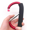 BT-007 Aluminum 6061Sponge Liberate Moms Hands 14cm Big D Shape Carabiner Large Baby Stroller Hook
