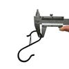92MM Black S Hook With Locking Spring for Hanging Plants Clothes Kitchen Utensil Pots and Pans Bags