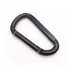 BT-244A 9kn Black Iron Flat D Type Steel Carabiner Snap Hook Karabin Electroplate Black Metal Fitness Hammock Metal Snap Hook