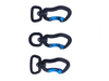 4KN Carabiner Spring Aluminum 7075 Dog Leash Swivel Carabiner Black Webbing Metal Swivel Eye Bolt Snap Hooks