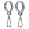 BT-A667 Rigging Hardware Pair of Galvanized Metal Swing Fixings Round Swing Fixing With Carabiner Hook Swing Hanger