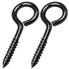 Wooden Round Head Metal Eye Bolt Heavy Duty Black Larger Hanging Screw Hook Eye Hooks Screw