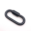 BT-508 Steel Economical Black Paint Metal Climbing Screw Carabiner Hook Black Quick Link