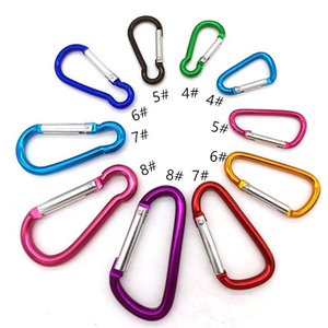 High Quality Aluminum Carabiner Hook D-shaped Carabiner Hook for Hiking Carabiner M8 Aluminium