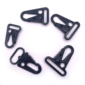 BT-Z025S Zinc Alloy 25mm Olecranon Clasp Matt Black Carabiner Hk Clip Swivel Snap Hook Hk Style