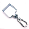 BT-2002 M10 Square Zinc Plated Collar Hook With Carabiner Rigging Hardware Durable Frame Steel Swing Clamp Hook