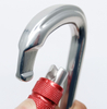 25KN Wholesale Heavy Duty 7075 Aluminium D Shape Flat Safety Snap Hook Custom Climbing 25KN Carabiner