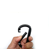 25KN D-Shape Screw Lock Swivel Carabiner Matt Black Flat Steel Snap Hook Steel Hook for Hammock Hiking Yoga Outdoor