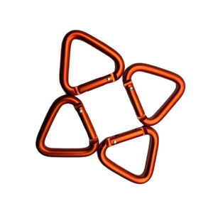 70mm Orange Triangle Aluminum Carabiner Hooks Dog Leash Aluminum Carabiner Quick Keychain Link Bag Strap Buckle