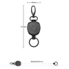 Badge Holder Reel Well Metal ID Badge Holder with Belt Clip Key Ring Wire Rope Name Card Retractable Keychain