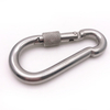 BT-245S M4~M12 304 Silver Stainless Steel Lock Ring Safety Outdoor Climbing Snap Hook Carabiner Spring Mousqueton