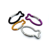 Carabiner Clip Fish Shape Keychain Aluminum Alloy Buckle Spring Carabiner Snap Hook Clip Keychains Outdoor Camping Tools
