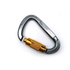 Outdoor 28kn Oxdized Aluminum 7075 Tension Automatic Locking D Shape Metal Tree Carabiners mosquetones de escalada de 25kn