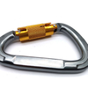 Outdoor 28kn Oxdized Aluminum 7075 Tension Automatic Locking D Shape Metal Tree Carabiners mosquetones de escalada de 25kn