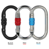 25 KN Customized Logo Outdoor Sports Steel Snap Hook Oval Type Rock Climbing Clips High Quality Swivel Carabiner