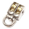 BT-0173 Metal Sheave Zinc Alloy Fixed Pulley Crown Block and Tackle Lifting Wheel Mini Single Double Pulley