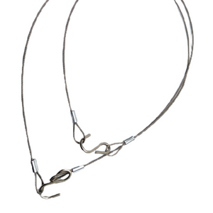 Stainless Steel Safety Braided Cable Sling Coated Carabiner Hook Wire Rope With Loop Ends