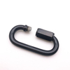 BT-508 Steel Economical Black Paint Metal Climbing Screw Carabiner Hook Black Quick Link