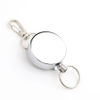 Retractable Badge Holder Reel Well Metal ID Badge Holder with Belt Clip Key Ring for Name Card Keychain