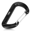 10KN Black Laser Logo Wiregate Screw Hook Metal Spring Clip Lightweight Hammock Swing Clip Custom Carabiner