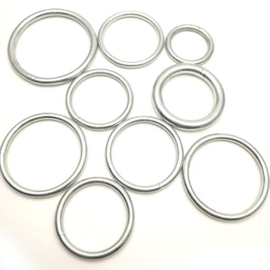 Welded Round Ring Galvanized Steel 5*40mm Hardware Accessory for Connecting Silver O Rings for Bags