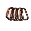 Safety Aluminum Hook Clip Ultra-Light Locking Aluminum D-shape Carabiner Strong mosquetones de escalada de 25kn Safety EN CE