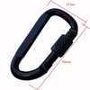 Factory Price New 7mm D Type Carabiner Black Snap Hook with Aluminum Bolt Snap Hook Logoblack Carabiner