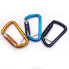 Custom 9KN D Shape Lanyard Auto Locking Screw Hooks Outdoor Camping Multi Tool Pin Black Carabiner