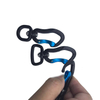 4KN Carabiner Spring Aluminum 7075 Dog Leash Swivel Carabiner Black Webbing Metal Swivel Eye Bolt Snap Hooks