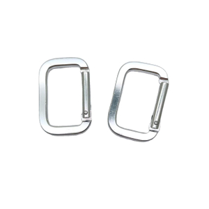 D-Rings/O Ring Aluminum Hook Square Shape Carabiner Straight Hardware Many Types Sizes for Keychain