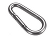 Black Steel Egg Shape Carabiner 6x60mm Carabiner Galvanized Hooks