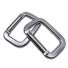 New Style 4.8mmx52mmx36mm Aluminum Alloy Carabiner Square Silver Black Clip Hook Carabiner Keychain Hook Clip