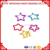 Fashion Style Colorful Aluminum Snap Hook Small Multi-function Star Shape Lightweight Carabiner Clip