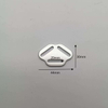 15mm/20mm/25mm Triangle Aluminum Buckle for Dog Harness Metal Pet Chest Strap Accessory with Three Hole