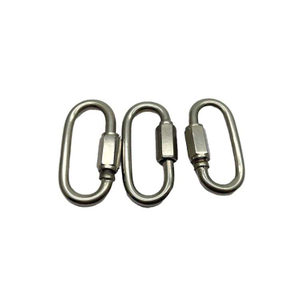 5MM Val Shape Quick Link Hook Stainless Steel Wire Rope Chain Quick Link Carabiner Clips Carabiners Wholesale Safety Hook