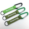 Promotional Terylene Webbing Aluminum D Shape Small Carabiner Clip Hook Carabiner Keychain Custom Logo Key Strap