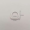 Metal Matte Black D Ring Pet Harness Accessories Aluminum D Rings Loop Buckle for Bag Backpack