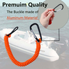 Cord 54 Inch 1371 Long Replace Break Away Boat Kill Switch Braid Retractable Tool Coil Lanyards Bungee Cord With Carabiner